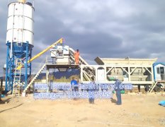 YHZS25 Mobile Concrete Mixing Plant construction site 